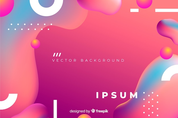 Abstract background with gradient fluid shapes