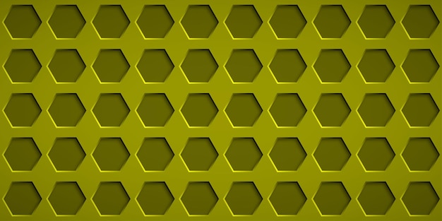 Abstract background with hexagon holes in yellow colors