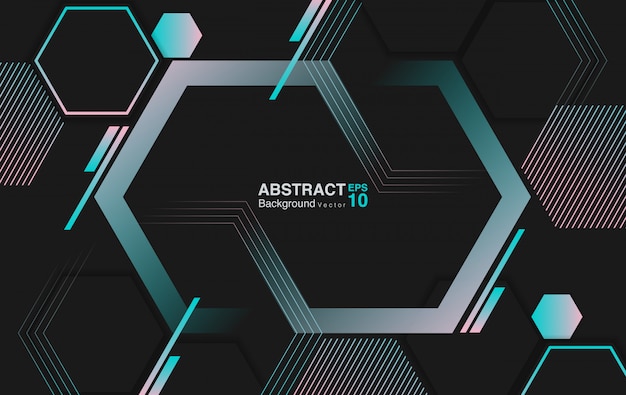 abstract background with hexagons. futuristic background concept.  