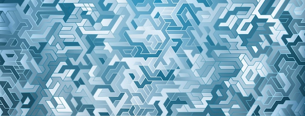 Abstract background with maze pattern in various shades of blue colors