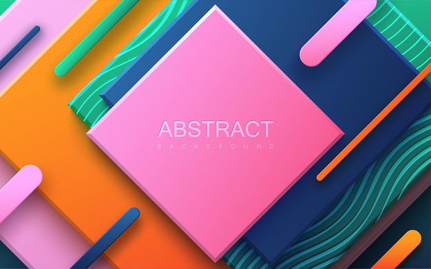 Abstract background with multicolored geometric shapes