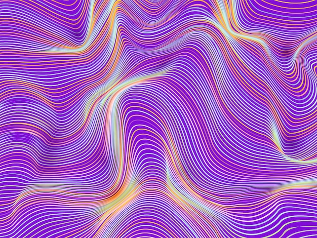 Abstract Background with Oblique Wavy Lines.