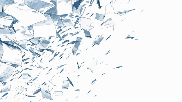 Abstract Background with Papers Flying in Air