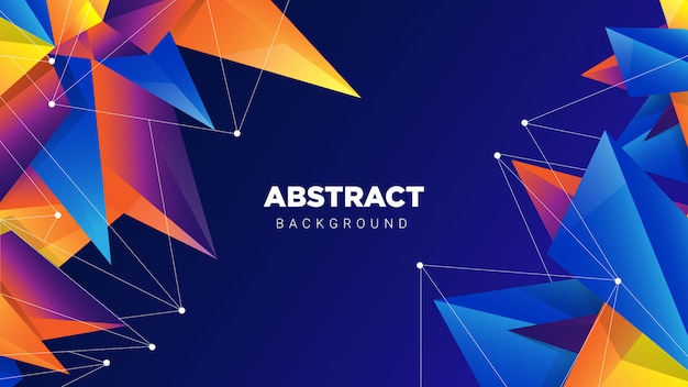 Abstract Background With the Shape of a Conical Triangle