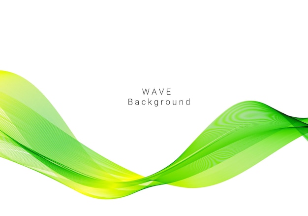 Abstract background with smooth stylish green color wave