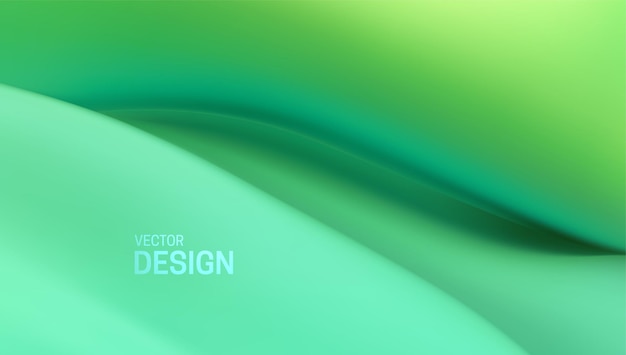 Abstract background with soft green viscous shape