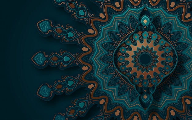 Vector abstract background with traditional ornament. 