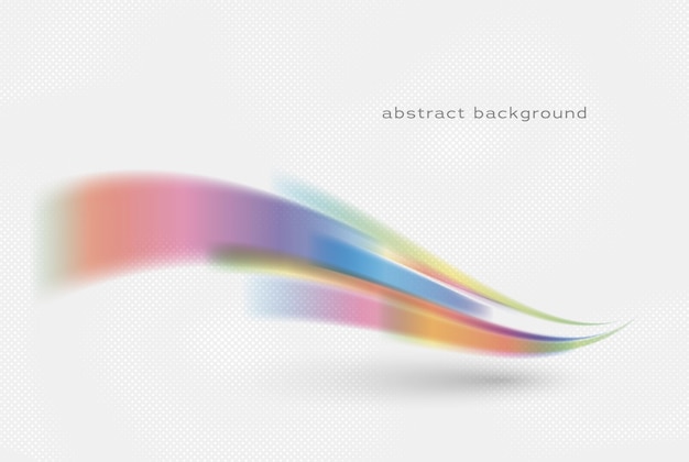 Abstract background with wave colorful flow of transparent long wave rainbow color