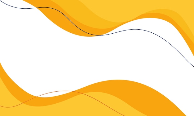 Abstract background yellow and orange waves copy space Template Hand drawn illustration