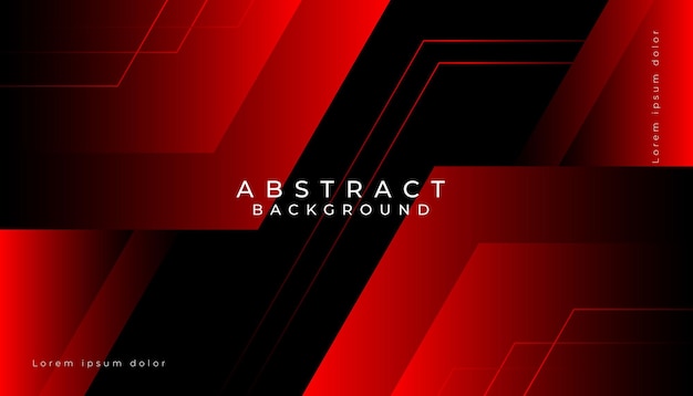 Abstract banner background with red shapes