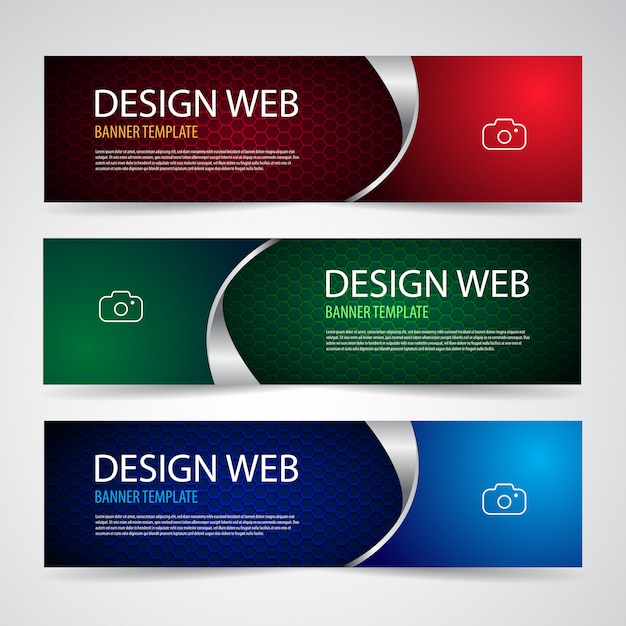 Abstract banner collection design template