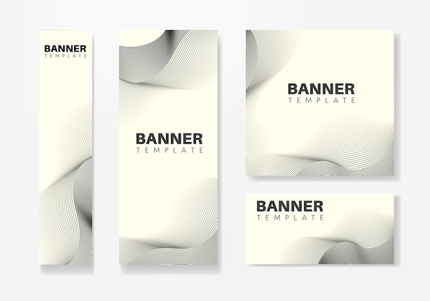 Vector abstract banner design web template vector set, header web banner. modern banner social media set