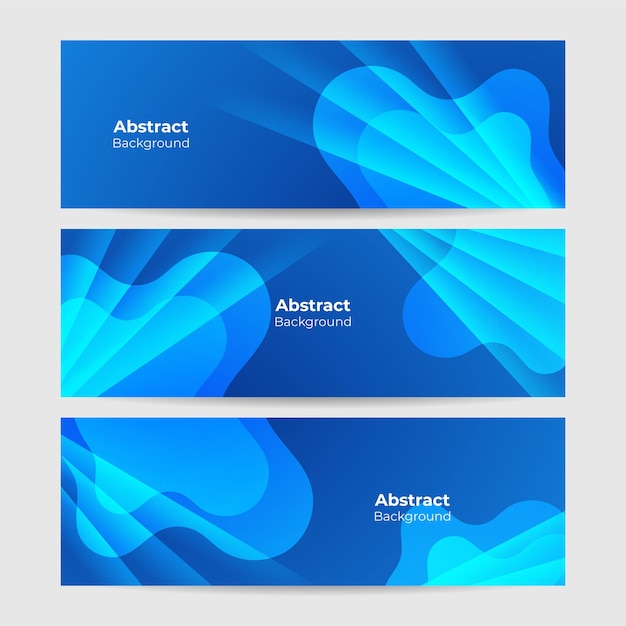 Abstract banner design with blue geometric background. Vector illustration