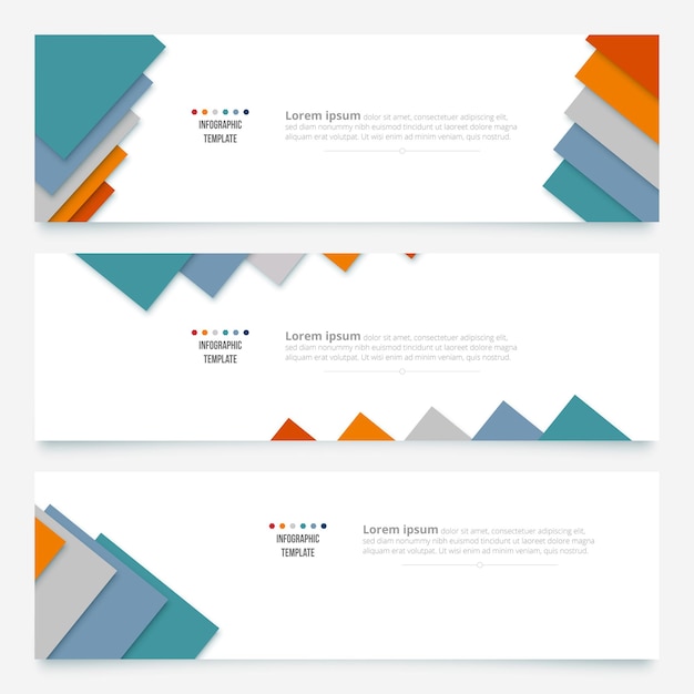 Abstract banner set design template.