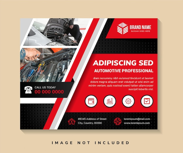 abstract banner template design use a headline is automotive professional Horizontal layout