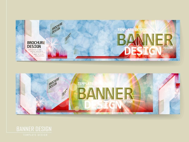 Vector abstract banner template design