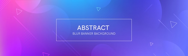 The Abstract banner with the gradient shapes and the blur background with light colors. The Dynamic shape composition.