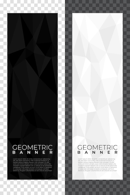 Abstract banner with polygon background Templates or website headers Design element Low poly background Banner vector