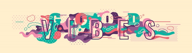 Abstract banner with typography