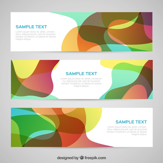 Abstract banners in colorful style