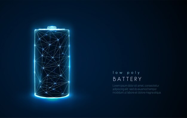 Vector abstract battery icon