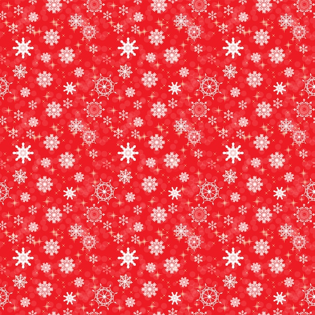 Abstract Beauty Christmas and New Year with Snow and Snowflakes. seamless pattern.