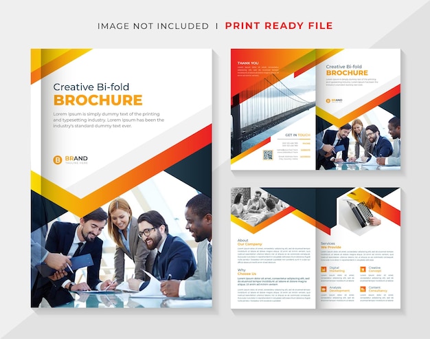 Abstract bifold brochure template