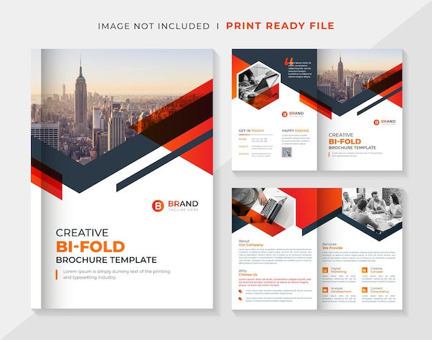 Abstract bifold brochure template