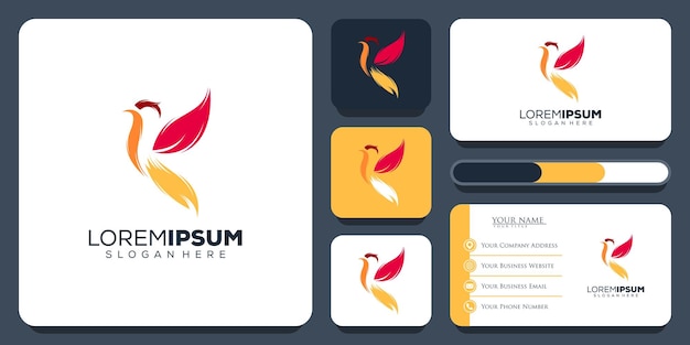 Abstract bird logo design