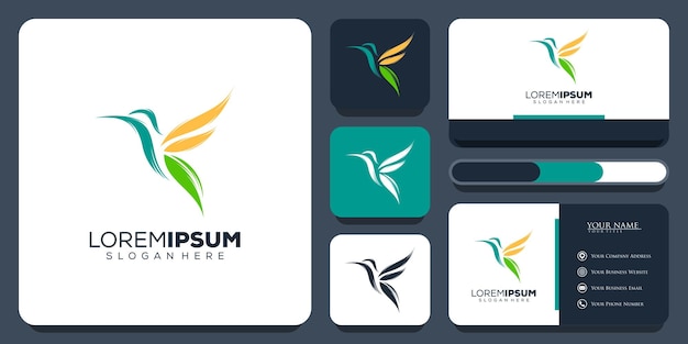 Abstract bird logo design