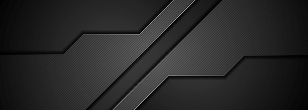 Abstract black concept tech banner design