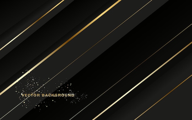 Abstract black and gold background