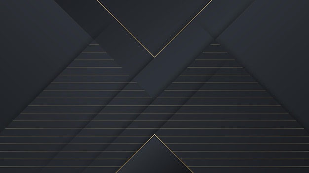 Abstract black and gold luxury background for presentation background