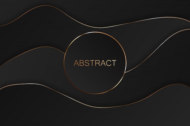 Abstract black and gold luxury background. 