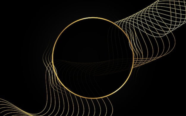 Abstract black and gold luxury background