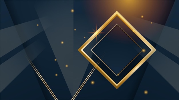 Abstract black and gold shapes background