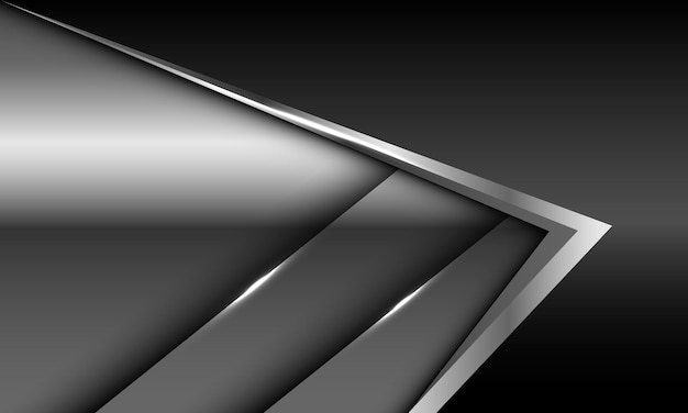 Vector abstract black grey silver arrow metallic direction luxury design modern future background vector