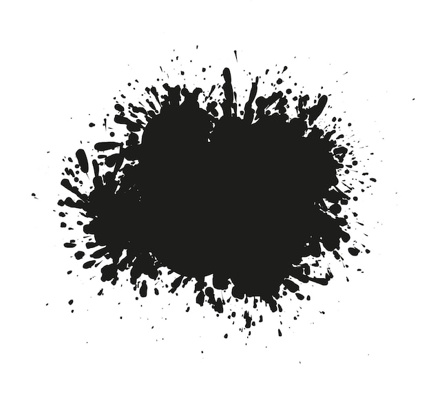 Abstract black Ink splash background grunge vector design template paint brush