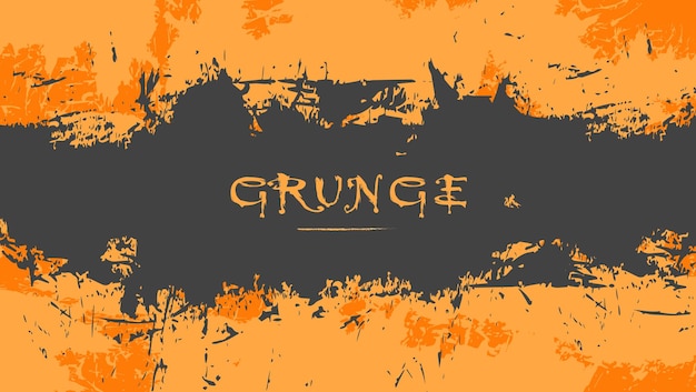 Vector abstract black orange grunge texture design background