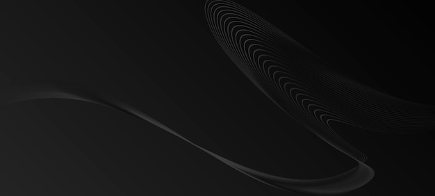 Abstract black wave luxury background