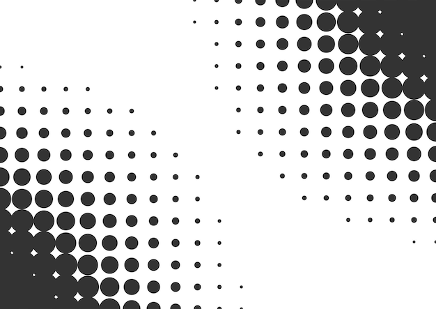 Abstract black and white dots halftone background, Halftone background design