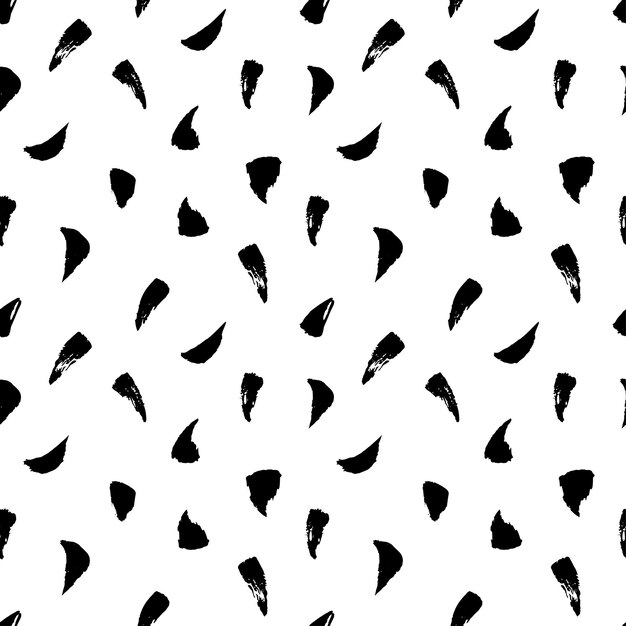 Abstract black and white hand drawn pattern Vector seamless pattern