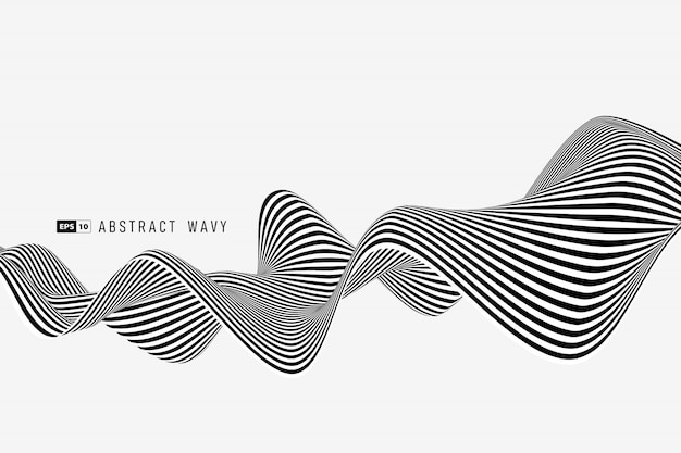 Abstract black and white minimal stripe line of mesh decoration background.