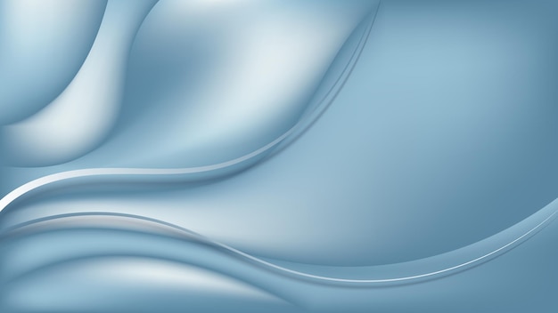 Abstract blue background 3D fluid wave gradient shapes pattern with lines elements