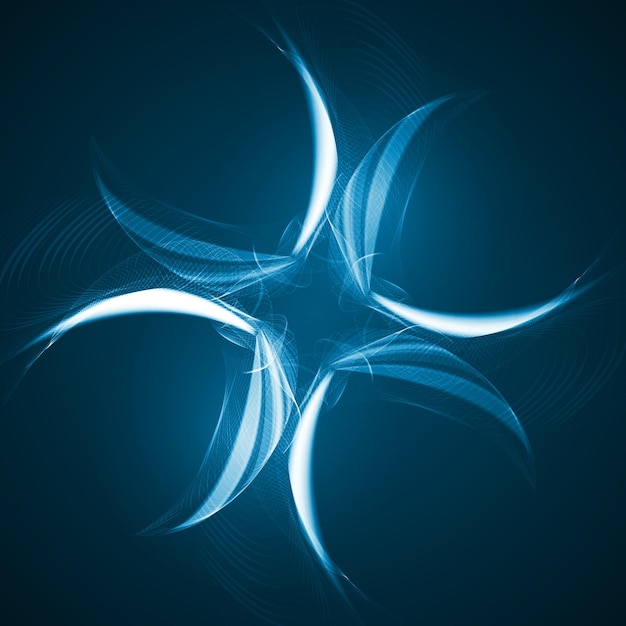 Abstract blue background futuristic wavy illustration