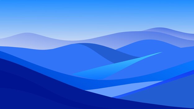 Vector abstract blue background with beautiful fluid shapes vector illustration flat 2