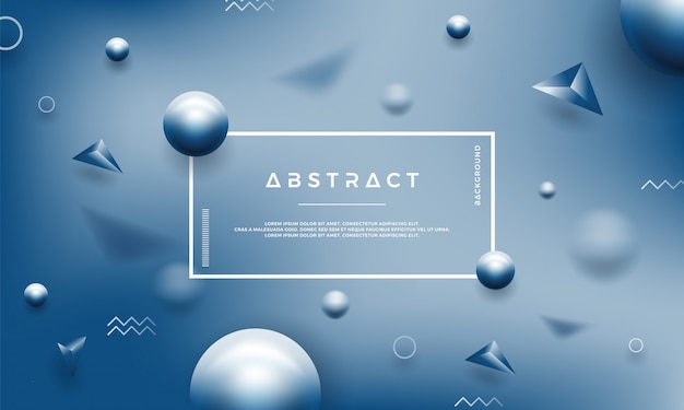 Abstract blue background with geometric shapes