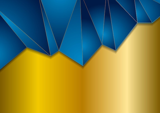 Abstract blue and bronze color polygonal background Vector geometric technology design