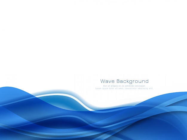 Abstract blue color wave background