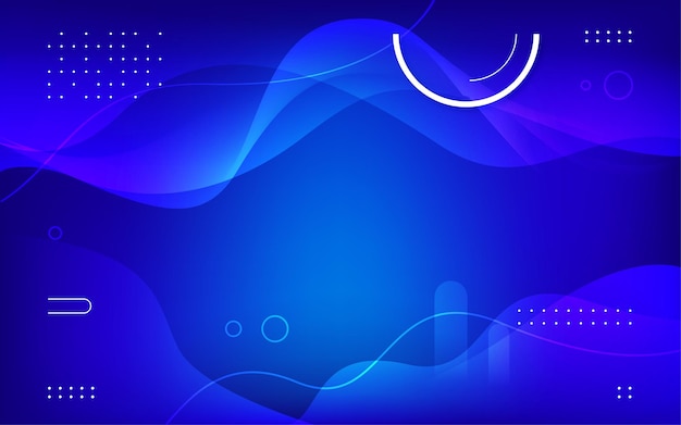 Abstract blue curve background futuristic technology vector illustration